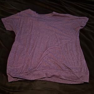 Women's purple dolman shirt sleeve medium with pockets.